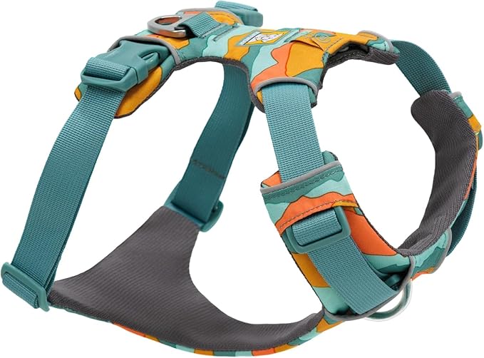 Ruffwear, Front Range Dog Harness, Reflective Soft Padded Everyday Harness with Dual Leash Clips, Adjustable and Lightweight Fit for Training or Walking for All Dogs, Spring Mountains, Large/X-Large