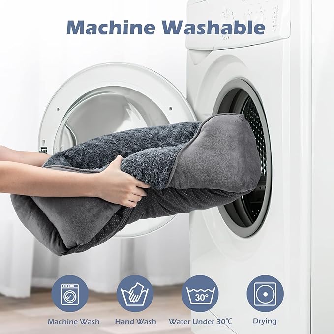 INVENHO X-Large Dog Bed for Large, Medium, Small Dogs - Rectangle, Washable, Orthopedic, Soft Calming Sleeping Puppy Bed - Durable Pet Cuddler with Anti-Slip Bottom - XL (35"x25"x10")