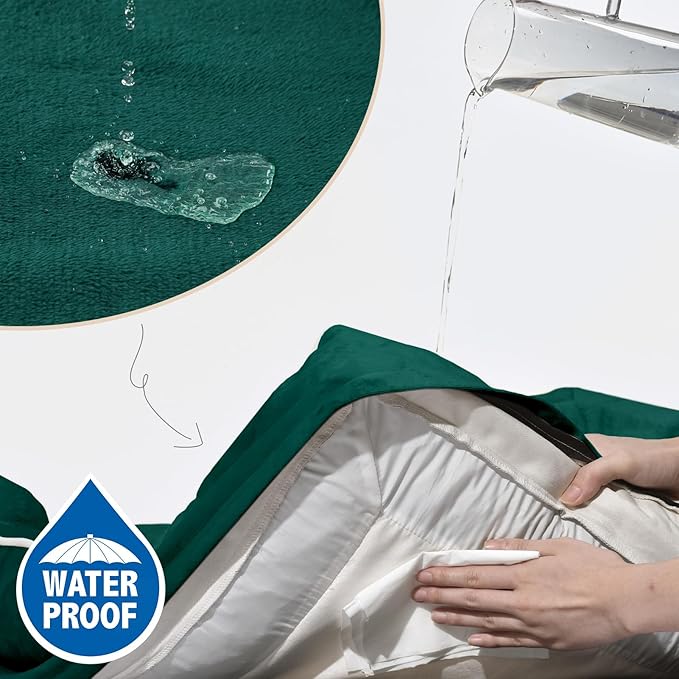 Comfort Expression Orthopedic Dog Bed for Medium Dogs 30x20 Inch, Waterproof Supportive Egg Crate Foam Medium Pet Bed with Removable Bolsters, Dog Couch with Washable Cover & Non-Slip Bottom, Emerald