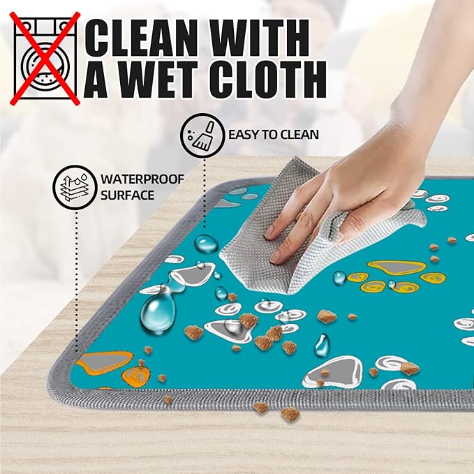 furrybaby Pet Heating Pad, Waterproof Dog Heating Pad Mat for Cat with Durable Anti-Bite Tube Indoor for Puppies Dogs Cats (1 Pack Green, 24 X 16in, Temp Adjustable)