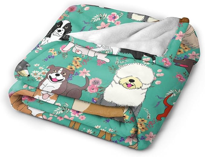 Dog Gifts Blanket 60"X50" Bed Throw Blanket Soft Lightweight Cozy Warm Blankets for Kids Teens Men Women