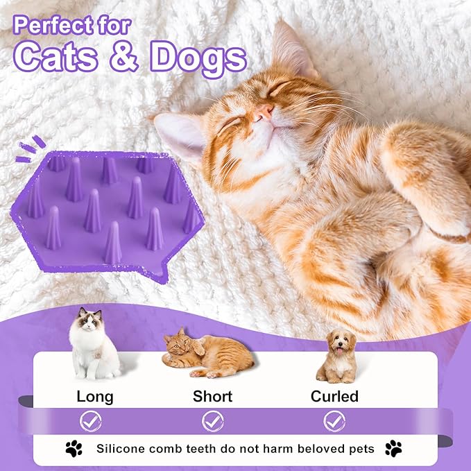 Steam Brush for Cat & Dog – 3-in-1 Spritz Pet Spray Hair Removal Comb for Grooming & Shedding Steam – Water Brush for Long