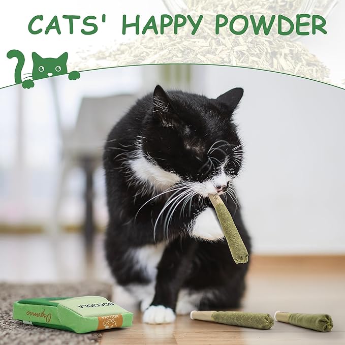 Nocciola 3 Pack Catnip Toys for Cats, Funny Cat Toys Filled with 100% Pure Organic Catnip, Safe Kitten Teething Chew and Kicker Toys, Stress Relieving Fun for Indoor Cats