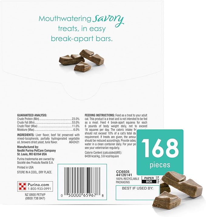 Purina Fancy Feast Limited Ingredient Cat Treats, Savory Cravings Tuna Flavor - 3 oz. Box