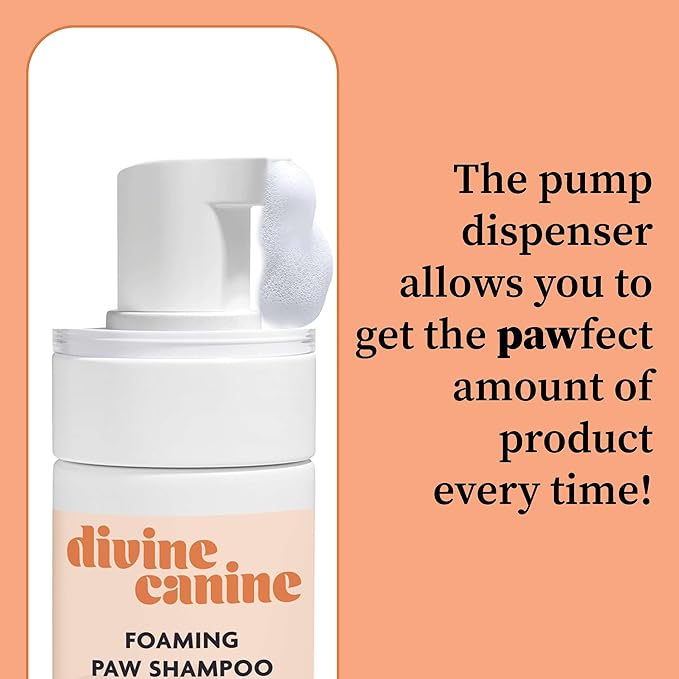 Foam Dog Paw Cleaner - Alcohol Free Foaming Paw Sanitizer Spritz - Made with Coconut, Aloe, Copaiba Oil, and Lemongrass Oil to Nourish and Clean Paws - Made in The USA