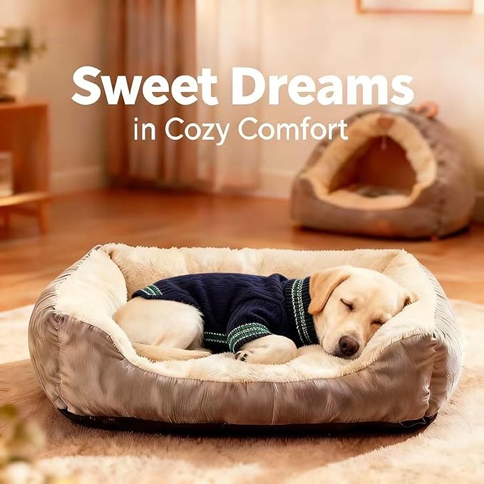 Medium/Large Dog Sweater, Warm Dog Winter Coat w/Sleeves, Comfortable High Neck & Leash Hole, Premium Dog Clothes for Labrador-Best for Holidays, Daily Walks XL Blue