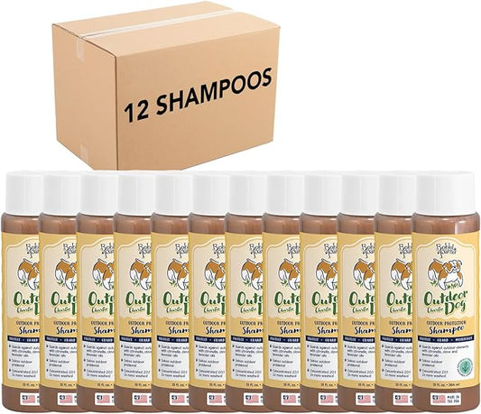 Bobbi Panter Outdoor Dog Shampoo - Made in USA - All Natural Formula for Soothes Itchy Skins - Concentrated 16:1 for Professional Grommers - Camomile Scent, 13 Oz (Case of 12)