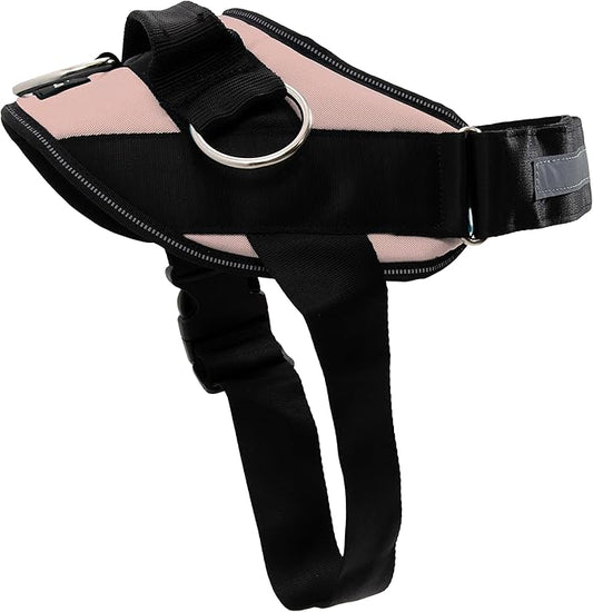 ShawnCo Essential Dog Harness, No-Pull Pet Vest with 3 Leash Clips, No Choke, Reflective, Adjustable and Padded, for Easy Walking and Training for Small, Medium and Large Dogs (Rose Gold, XL)