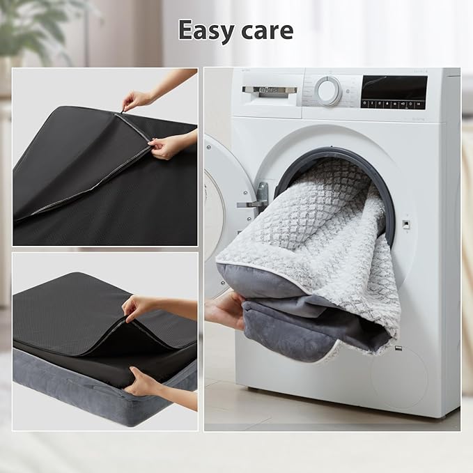 Orthopedic Dog Bed for Medium Dogs, Egg Crate Foam Bed for Medium Dogs, Equipped with Removable Waterproof Pillow Cover and Anti-Slip Bottom, Pet Bed