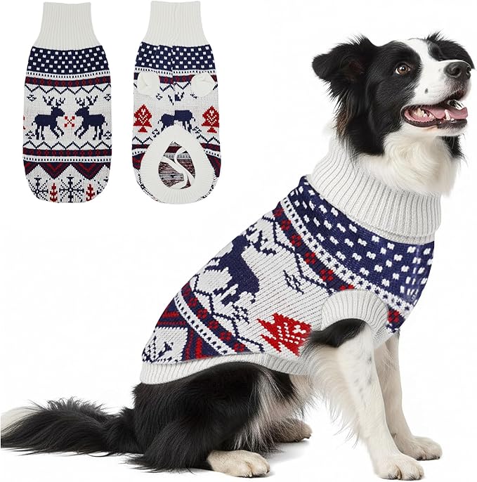 Dog Sweater Small Winter Clothes Sweaters pet Warm Puppy Medium Fleece Soft Turtleneck Pullover Large Girl Frenchie Clothes Puppy Clothes for Small Dogs Girl