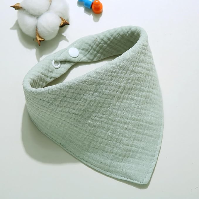 Pet's Bandanas for Medium Dog Solid Color Dogs Scarf with Adustable Button,PeaGreen,Medium