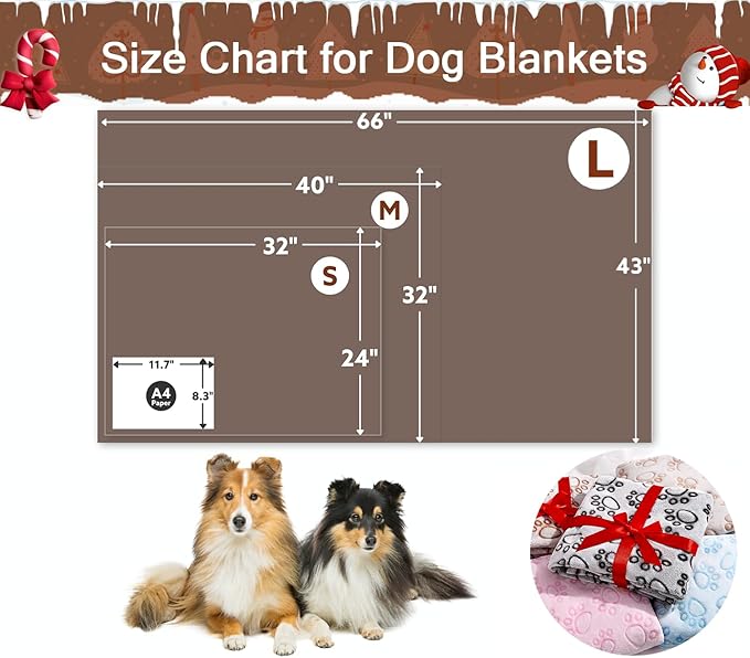 Stuffed Brown Soft Dog Blanket for French Bulldog Gifts, 43 * 66 inches, Premium Brown Flannel Fleece Blanket, Newborn Puppy Kitten Boy Essentials