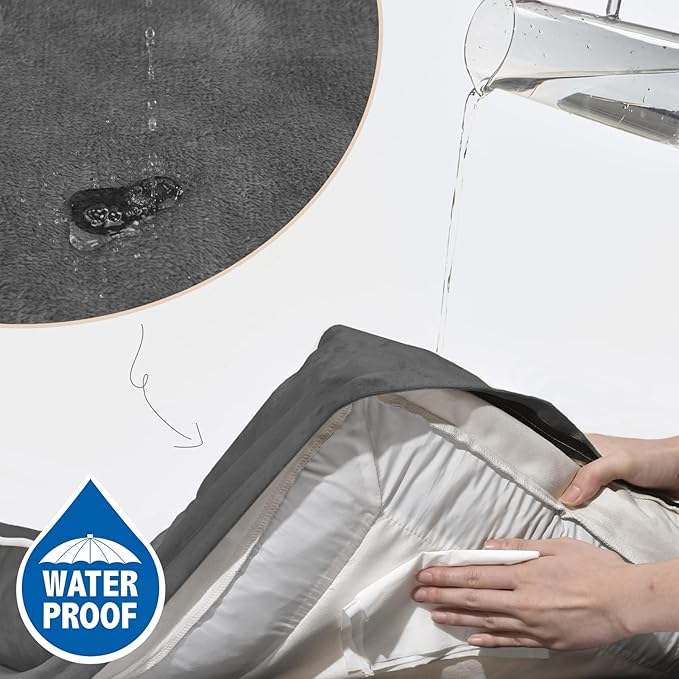 Comfort Expression Orthopedic Dog Bed for Large Dogs 36x27 Inch, Waterproof Supportive Egg Crate Foam Large Pet Bed with Removable Bolsters, Dog Couch with Washable Cover & Non-Slip Bottom, Dark Grey