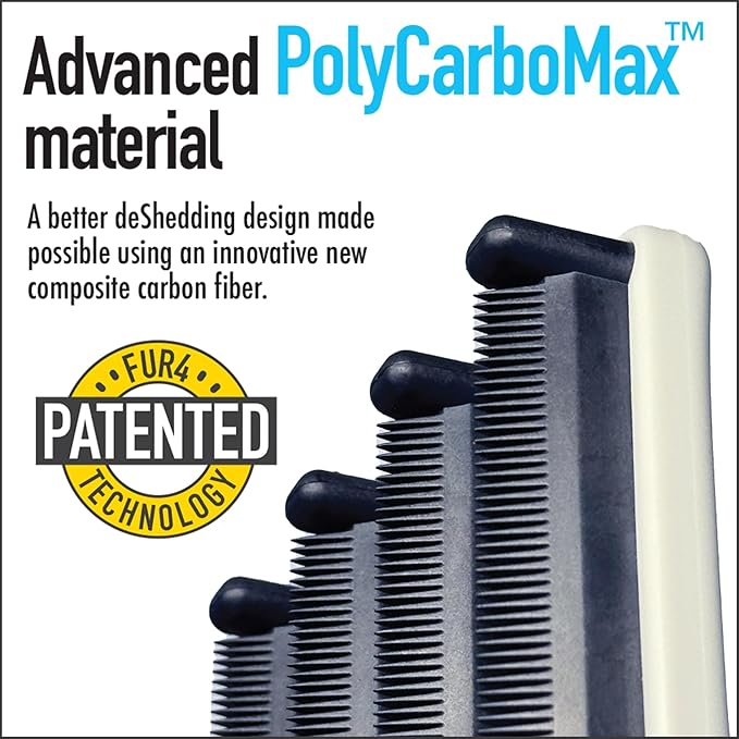 FUR4 deShedding Cat Brush for Short Hair Cats – Pet Hair Brush with 4 Carbon Fiber Edges – deShedding Tool Removes Loose Fur – Gentle & Effective Cat Grooming Brush for Shedding