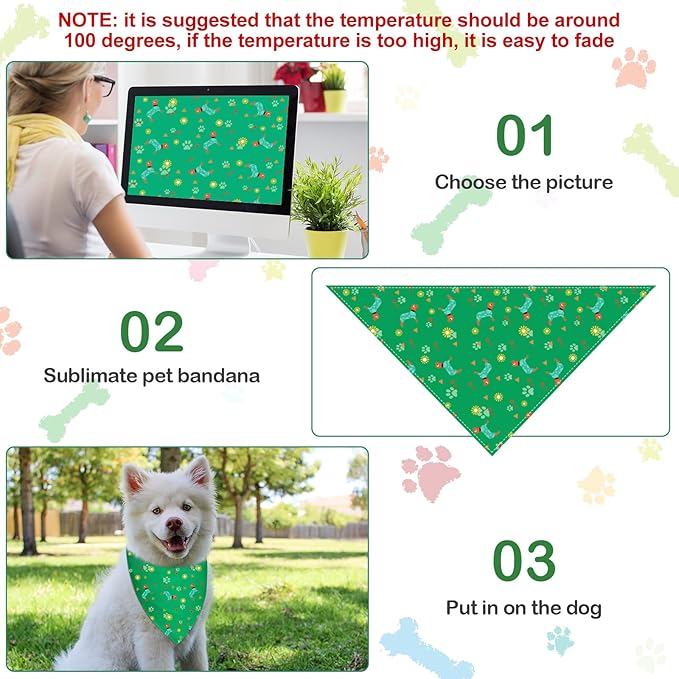 Frienda 12 Pcs Plain Dog Bandanas Blank Puppy Adjustable Triangle Solid Color Dog Bandanas Multicolor Puppy Scarf Heat Transfer Washable Handkerchief(64 x 43 x 43 cm,Vivid Color)
