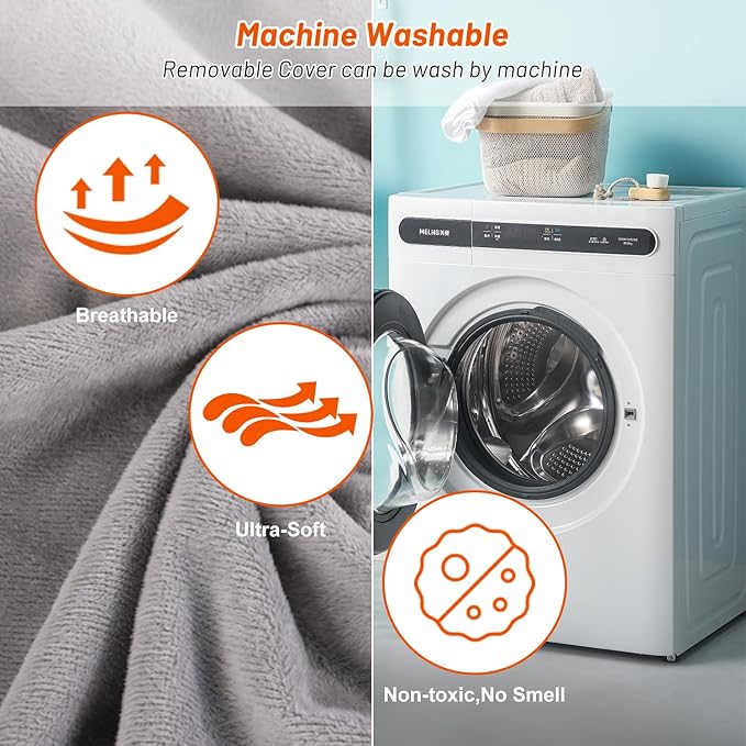 Pet Heating Pad for Cats Dogs, Electric Heated Dog Bed Indoor with Timer, 9 Level Temperature Heated Pet Bed with Chew Resistant Cord, Auto Power-Off Dog Cat Heating Pad