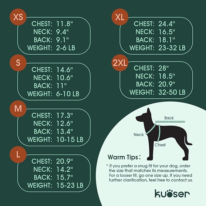 Kuoser Striped Dog Sweater | Medium Dog Cozy Turtleneck, Stripe Design, Warm Walks, Pup Likes, Owner Relies, Red M