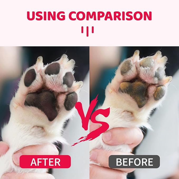 Paw Cleaner for Dogs & Cats, No-Rinse Foam Dog paw Cleaner with Silicone Brush, Gentle Natural Formula, Moisturizes & Cleans Dirty Paws, Safe for Licking, 6.7oz