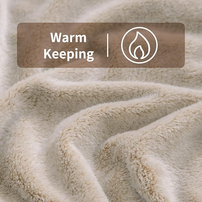 FY FIBER HOUSE Flannel Fleece Throw Blanket, Lightweight Cozy Plush Microfiber Bedspreads for Adults,60 by 80-Inch,Brown Zebra