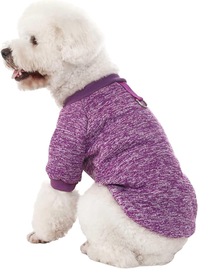 Dog Sweater, Dog Sweaters for Small Dogs, 2, 3 Pack Warm Soft Pet Clothes for Puppy, Medium Large Cat, Dogs Girl or Boy, Dog Shirt for Winter Christmas (Buckle Pink+Purple+HotPink, X-Small)