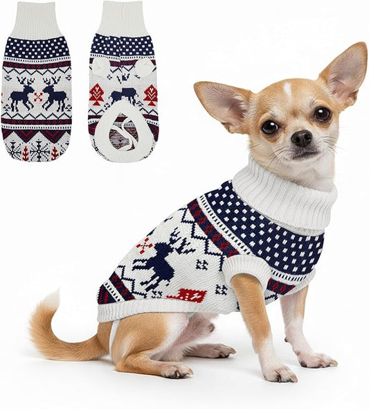 Dog Sweater Small Winter Clothes Sweaters pet Warm Puppy Medium Fleece Soft Turtleneck Pullover Large Girl Frenchie Clothes Puppy Clothes for Small Dogs Girl