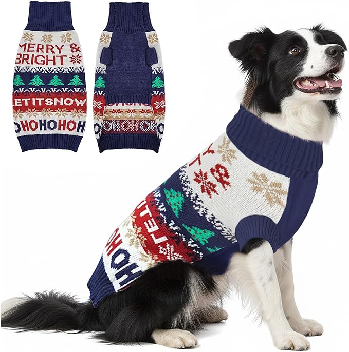 Dog Sweater Small Winter Clothes Sweaters pet Warm Puppy Medium Fleece Soft Turtleneck Pullover Large Girl Frenchie Clothes Puppy Clothes for Small Dogs Girl