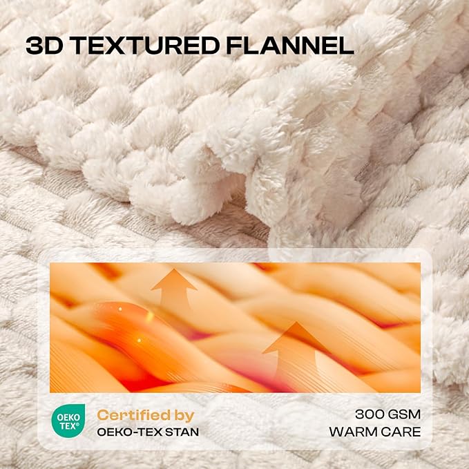 Luciphia Fleece Dog Blanket for Small Medium Large Dogs 3D Jacquard Flannel Puppy Cat Pet Throw Blankets Soft Washable Decorative Furniture Protect White, M(30''x20'')