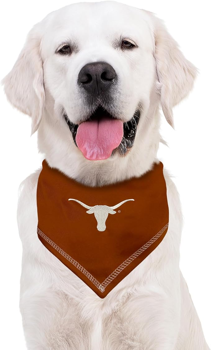 Pets First NCAA Texas Longhorns Tie Bandana, Large/x-Large. Dog Bandana Scarf Bib for Pet Cat Dog. The Ultimate Game-Day, Party Bandana (TX-3550-L-XL)