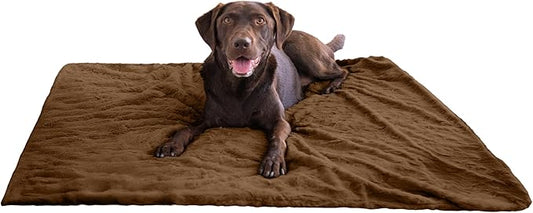 Best Friends by Sheri Calming Lux Dog Blanket – Ultra Soft Faux Fur Pet Throw, Anxiety-Relief, Lightweight Warm Bed Cover for Dogs and Cats, Machine Washable, Dark Brown, 40" x 50"