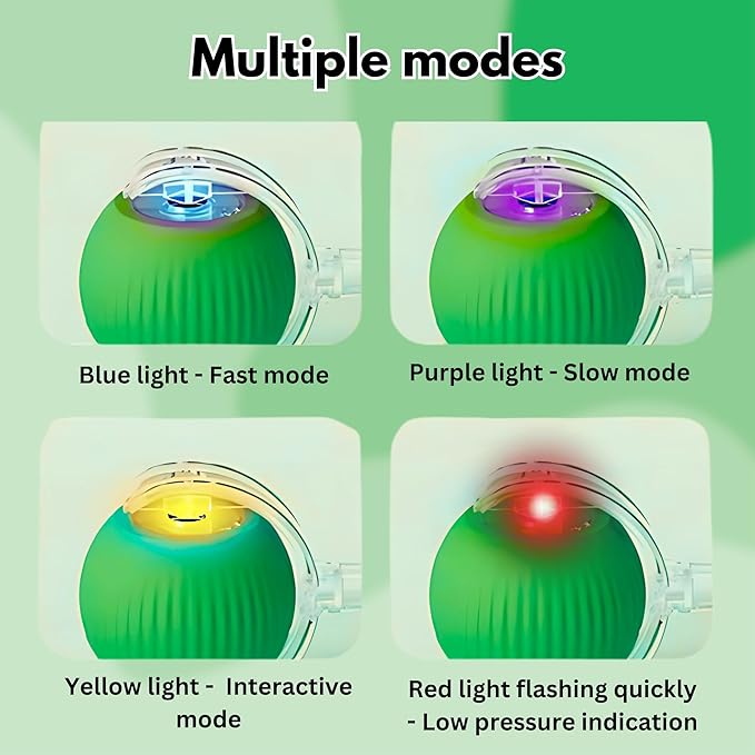 Speedy Tail 2.0 Cat Toy, 360°Automatic Rolling Ball, Smart Interactive Cat Toy, Smart Jumping Ball for Dogs