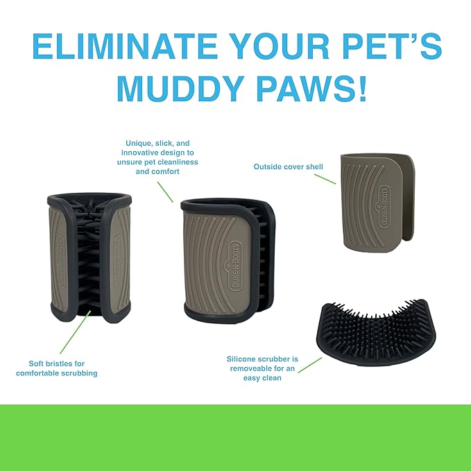 Paw Scrubber for Dogs - Muddy Paw Cleaner - Dog Foot Washer, One Size Fits All, Gentle Silicone- Dog Foot Cleaner Paw Washer Suitable for All Breeds & Sizes