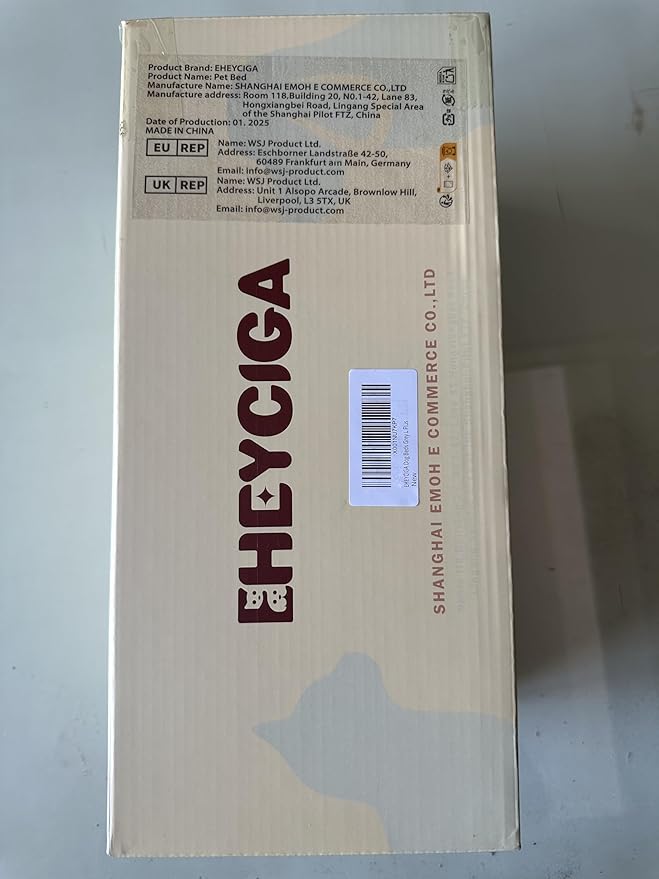 EHEYCIGA Washable Dog Beds for Large Dogs, Big Orthopedic Large Dog Bed with Removable Cover, Durable Pet Bed Dog Mat Mattress Cushion, Grey(36 x 27)