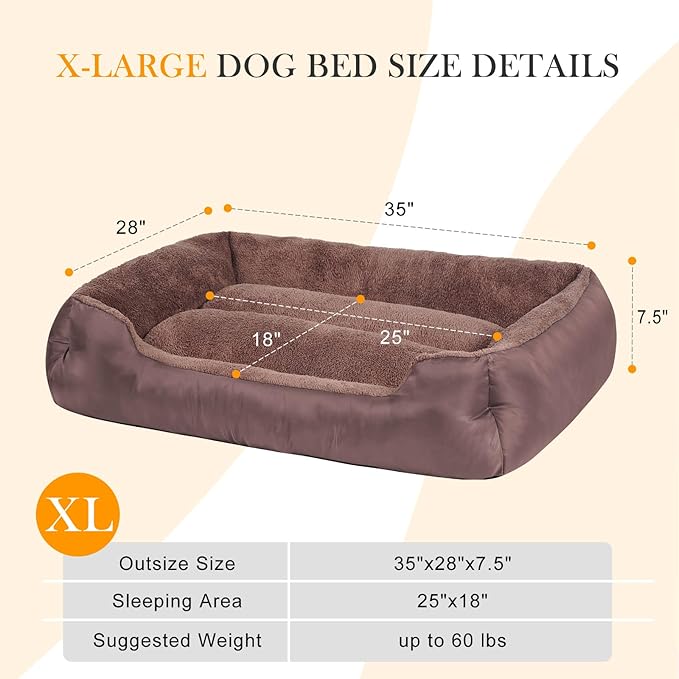 Dog Beds for Large Dogs, Pet Bed with Machine Washable Comfortable and Safety for Large Dogs