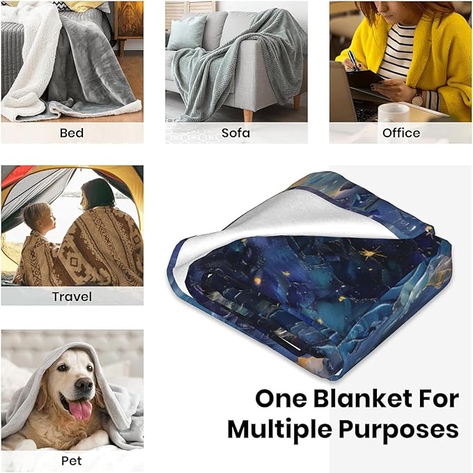 Poodle Gifts, Poodle Dog Blanket for Adults Women Kids, 50x60 in, Cozy Fuzzy Warm Soft Throw Blankets for Bedroom, Camping, Couch, Decor