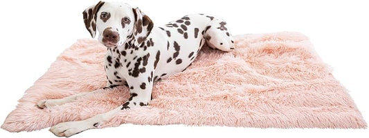 Best Friends by Sheri Calming Shag Dog Blanket – Ultra Soft Faux Fur Pet Throw, Anxiety-Relief, Lightweight Warm Bed Cover for Dogs and Cats, Machine Washable, Cotton Candy Pink, 30" x 40"