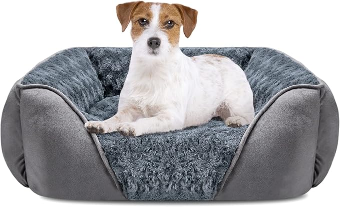 INVENHO Dog Bed Medium Size Dog, Orthopedic Warming Soft Calming Sleeping Puppy Bed Durable Pet Bed with Anti-Slip Bottom