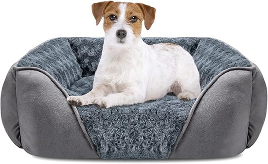 INVENHO Dog Bed Medium Size Dog, Orthopedic Warming Soft Calming Sleeping Puppy Bed Durable Pet Bed with Anti-Slip Bottom
