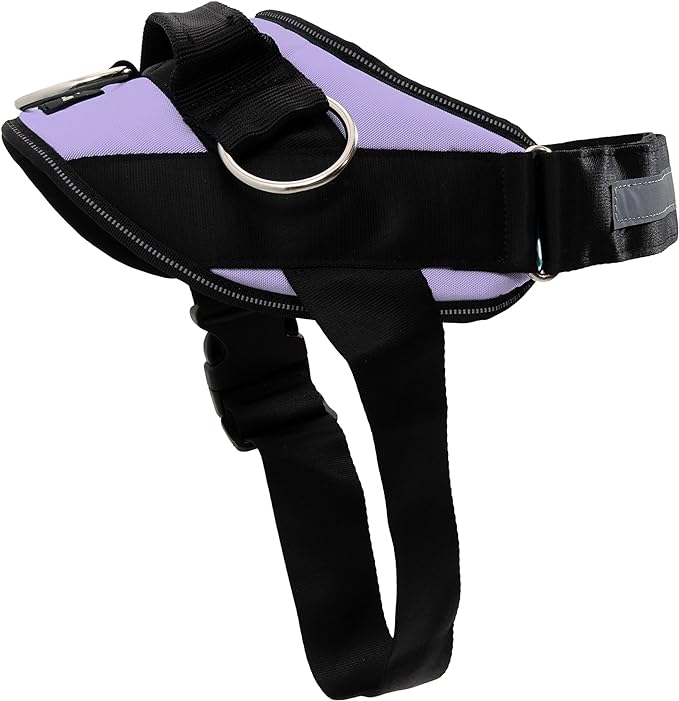 ShawnCo Essential Dog Harness, No-Pull Pet Vest with 3 Leash Clips, No Choke, Reflective, Adjustable and Padded, for Easy Walking and Training for Small, Medium and Large Dogs (ICY Lilac, XL)