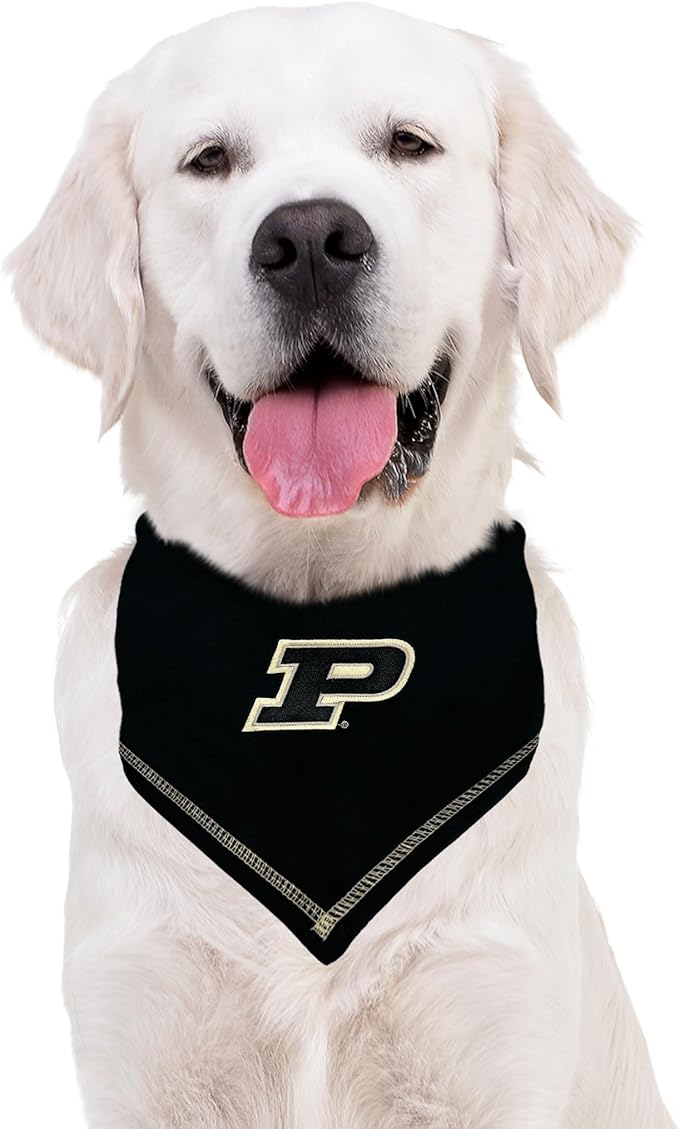 Pets First NCAA Purdue Boilermakers TIE Bandana, Size Large/X-Large. Dog Bandana Scarf Bib for Pet Cat Dog. The Ultimate Game-Day, Party Bandana
