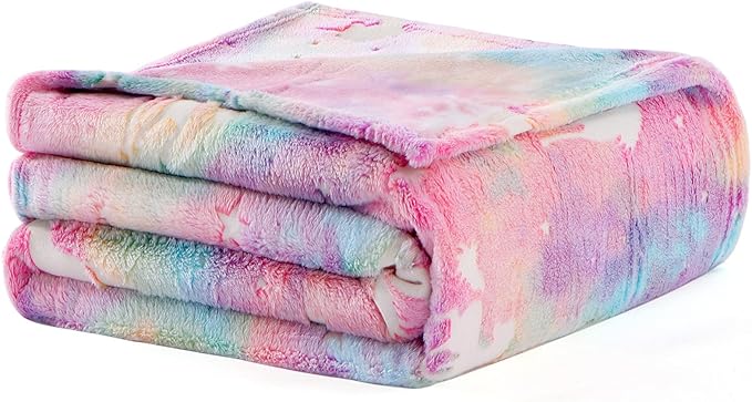 Glow in The Dark Blanket Unicorns Gifts for Girls,Toys for 2 3 4 5 6 7 8 9 10 Year Old Girl Gifts,Soft Kids Blankets for Christmas Halloween Birthday Valentines Gifts,50"x60"