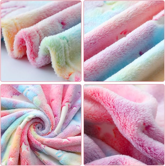 Glow in The Dark Blanket Unicorns Gifts for Girls,Toys for 2 3 4 5 6 7 8 9 10 Year Old Girl Gifts,Soft Kids Blankets for Christmas Halloween Birthday Valentines Gifts,60"x80"