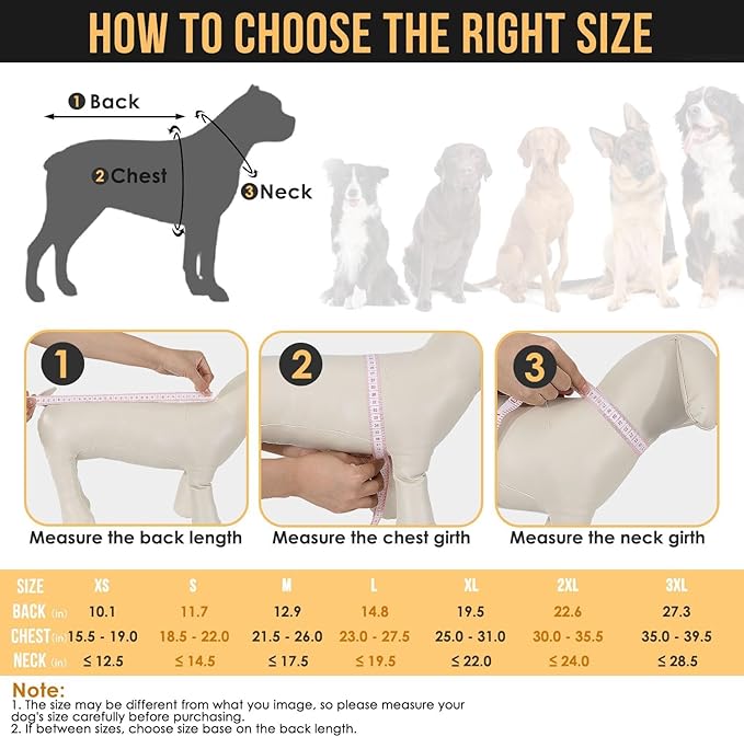 SlowTon Dog Raincoat, Adjustable Dog Rain Jacket Clear Hooded Double Layer, Waterproof Poncho with Reflective Strip Straps and Storage Pocket for Small Medium Large Dogs Puppies (DK L)