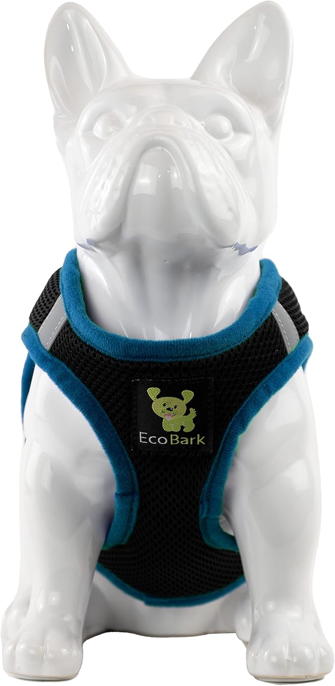 EcoBark Step in Dog Harness Reflective Soft Ultra Padded Mesh Dog Harnesses for XXS, XS, Small, and Medium Dogs Eco-Friendly Comfort Secure Halter No Pull Adjustable Pet Vest