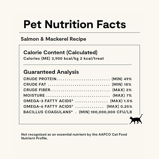 Open Farm, Kitty Cubes, Freeze Dried Raw Cat Treats, Grain-Free, High-Protein Cat Treat with Probiotics, Omega Fatty Acids & Superfoods, Salmon & Mackerel Recipe, 1.5oz Bag