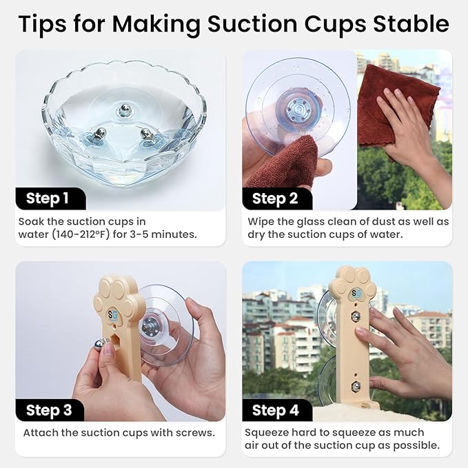 Cat Window Perch, Cordless Foldable Cat Window Hammock with Removable Soft Cover for Indoor Cats, Resting Seat for Inside (Yellow, Large 2Pcs)