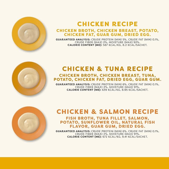 Applaws Lickable Cat Treats, Natural Grain-Free Purée, Made with Limited and Natural Ingredients, No Artificial Additives, Chicken Squeeze Up Cat Treats (24 x 0.5 oz Sachets)