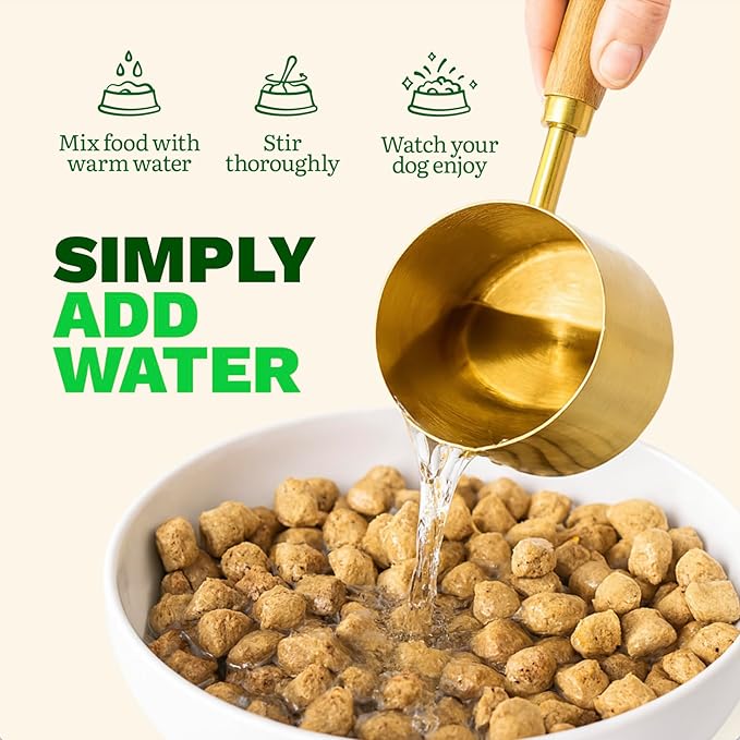 Get Joy Freeze Dried Raw Chicken Dog Food, High Protein Grain Free Meal, Topper & Treat, Gut Health Support with Probiotics, Small to Large Breed, 16oz Bag