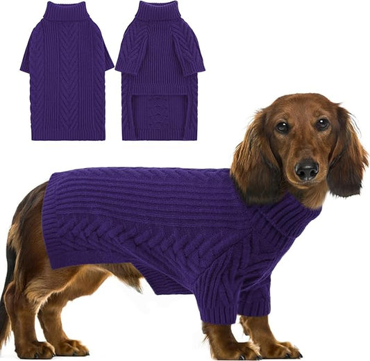 Large Dog Sweaters, Pet Sweaters for Large Dogs, Pets Sweatshirt Apparel Turtleneck Pullover Winter Pitbull, Samoyed (RoyalBlue, L)