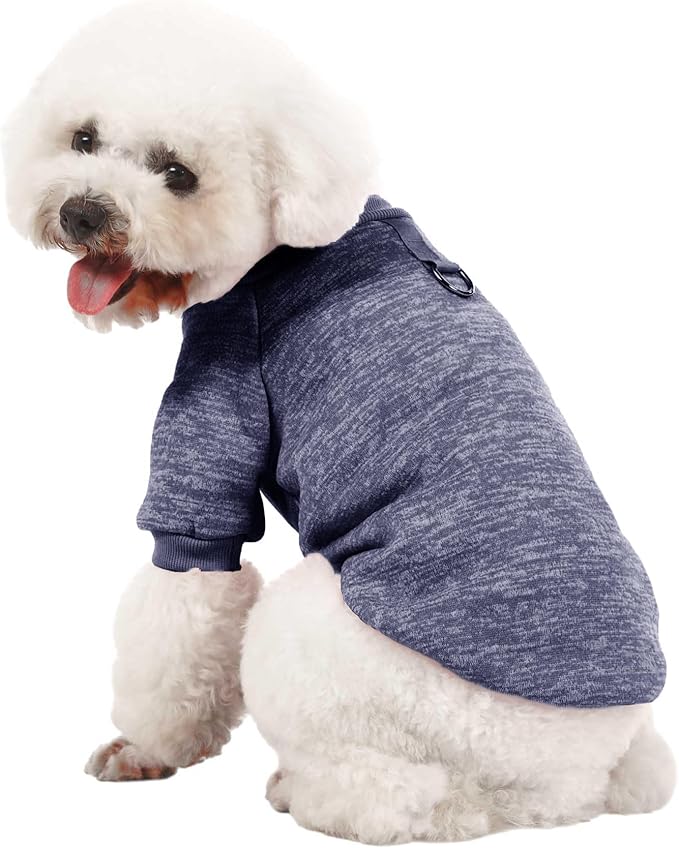 Dog Sweater, Dog Sweaters for Small Dogs, 2, 3 Pack Warm Soft Pet Clothes for Puppy, Medium Large Cat, Dogs Girl or Boy, Dog Shirt for Winter Christmas (Buckle Grey+Navy+Blue, Medium)