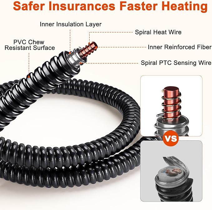 Pet Heating Pad, Waterproof Heated Cat Bed with 11 Adjustable Temperatures & 24H Timer, Auto Shut-Off, Chew-Resistant Cord, Washable Cover, Indoor Electric Heating Mat, Beige, S(18" x 16")